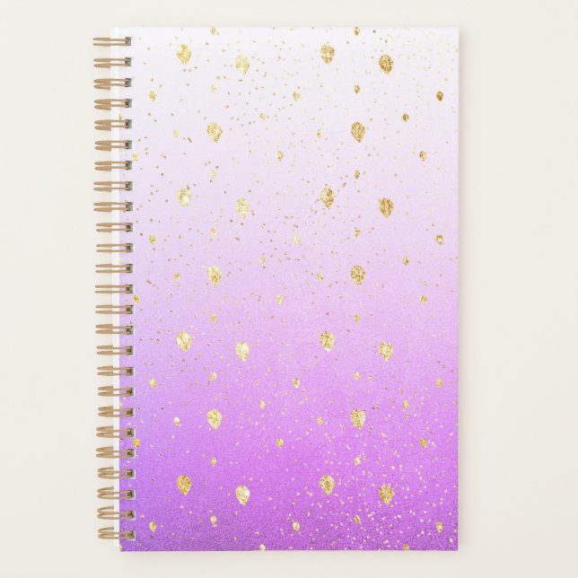 Agenda Purpurina morado de Unicorn (Anverso)