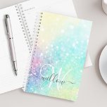 Agenda Purpurina Pastel Bokeh Patrón de colores alegres<br><div class="desc">Un hermoso patrón purpurina pastel multicolor,  que puede personalizar con los detalles de su personalizado.</div>