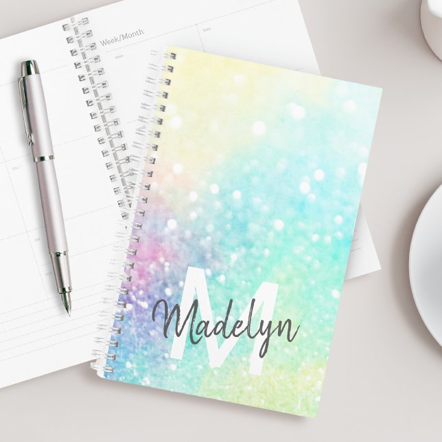 Agenda Purpurina Pastel Bokeh Patrón de colores alegres (Subido por el creador)