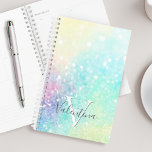 Agenda Purpurina Pastel Bokeh Patrón de colores alegres<br><div class="desc">Un hermoso patrón purpurina pastel multicolor,  que puede personalizar con los detalles de su personalizado.</div>