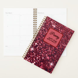 Agenda Purpurina rojo