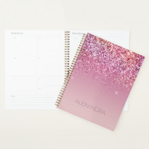 Agenda Purpurina Rosa dorado rosado dorado