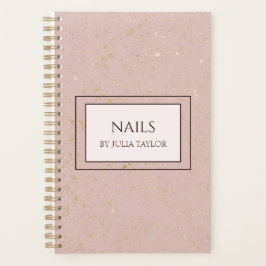 Agenda Purpurina Rosa Pastel Salón Nail Manicurista