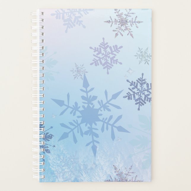 Agenda Purpurina Snowflake Snowy Mountain Winter (Anverso)