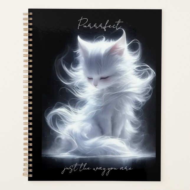 Agenda Purrrfect de gato blanco (Anverso)
