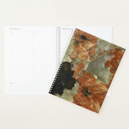Agenda Quartz naranja, negro y transparente
