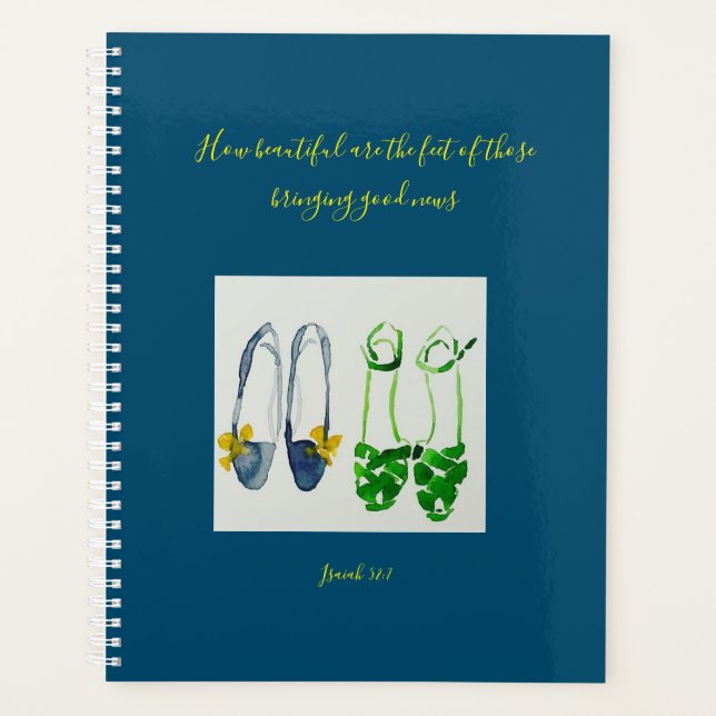 Agenda Qué hermosos son los pies... Obra artística de Tar (Anverso)