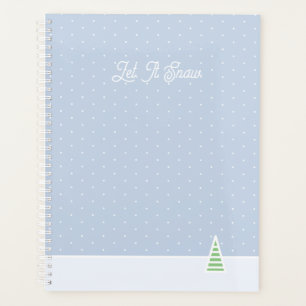 Agenda Que Nieva Pequeños Puntos De Polka Azul De Hielo D