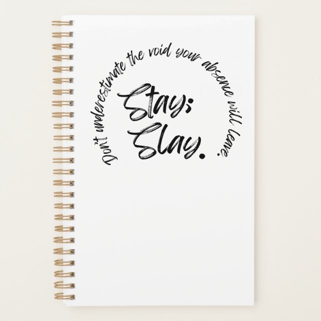 Agenda Quédate. Slay. (Anverso)