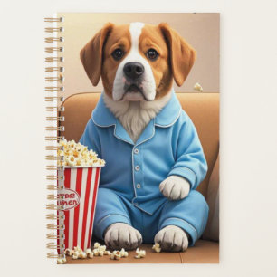 Agenda Quedémonos en casa y ordenemos perros de caricatur