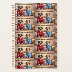 Agenda Quedémonos en casa y ordenemos perros de caricatur