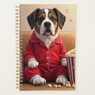 Agenda Quedémonos en casa y ordenemos perros de caricatur