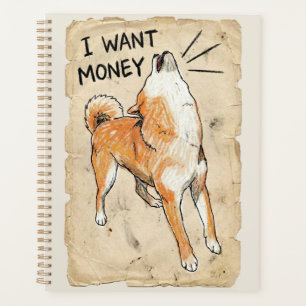 Agenda Quiero Dinero – Arte Meme de Shiba Inu Gritando