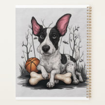 Quirky Halloween Pup: Perro visto con baloncesto