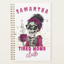 Agenda Quirky zombi personalizado con café cansado Moms C