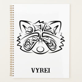 Agenda Racco tribal blanco y negro