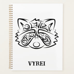 Agenda Racco tribal blanco y negro