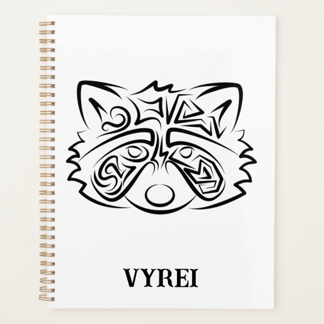 Agenda Racco tribal blanco y negro (Anverso)