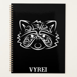 Agenda Racco tribal blanco y negro