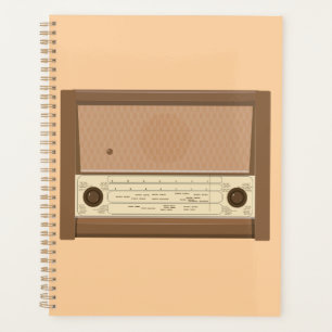Agenda Radio de madera retro de la década de 1940