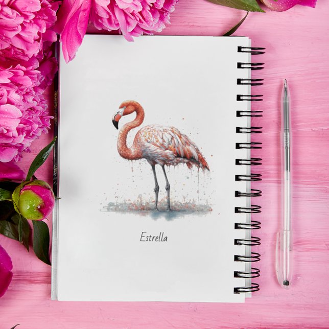 Agenda Radio Flamingo: Arte acuarela, personalizado (Subido por el creador)