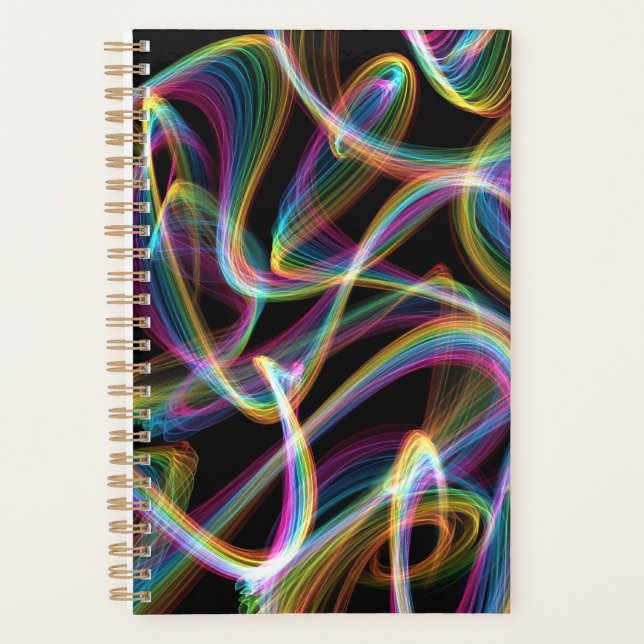 Agenda rainbow glowstick lightpainting : (Anverso)