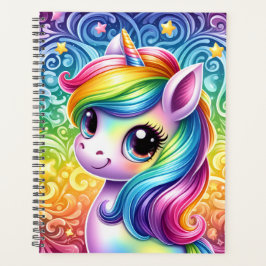 Agenda Rainbow unicorn cute fun planner book