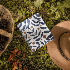 Agenda Ramas acuáticas y bayas - índigo y beige