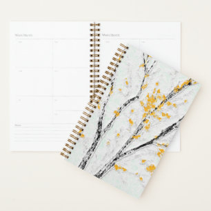 Agenda Ramas de árboles otoñales con hojas de otoño amari