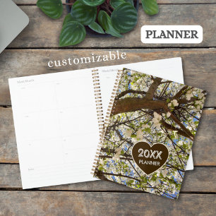 Agenda Ramas de Flor Blanca Personalizadas Corona de Árbo