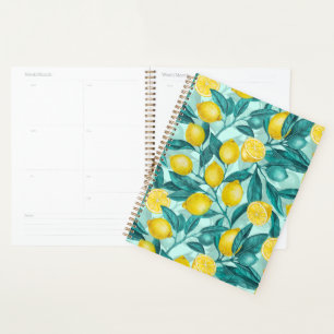 Agenda Ramas de limón en azul y amarillo