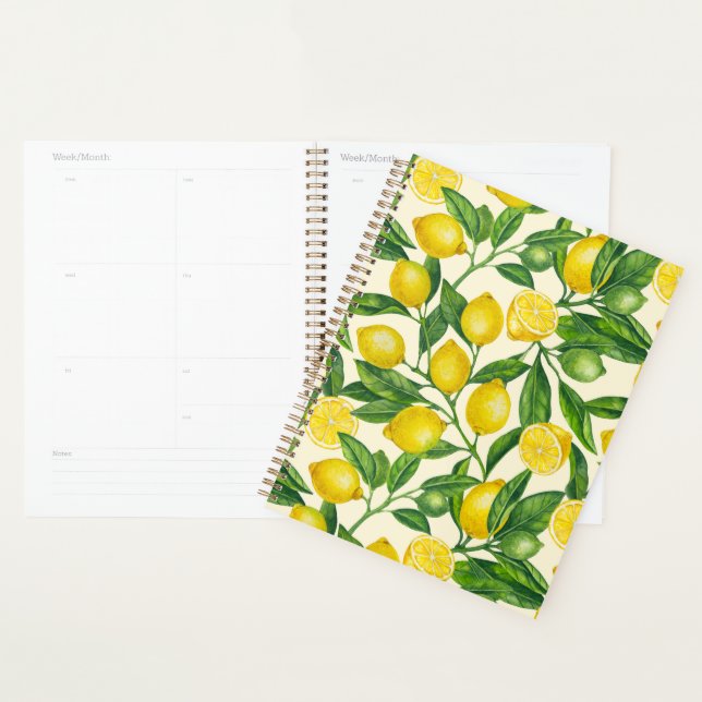 Agenda Ramas de limón en verde y amarillo (Demostración)
