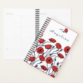 Agenda Ramo de flores de amapola personalizado