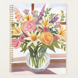 Agenda Ramo de flores de primavera | Acuarela floral boni