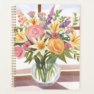 Agenda Ramo de flores de primavera Acuarela floral boni