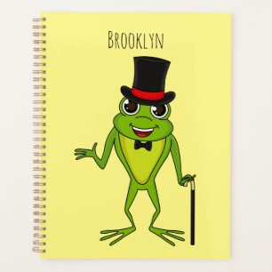 Agenda Rana divertida con personalizado de sombrero super