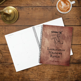 Agenda Rancho de Caballos Elegante Negocio Personalizado