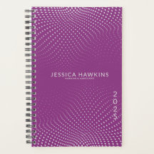 Raspberry Purple Pop Dots Año Semanal