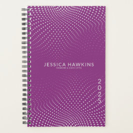 Agenda Raspberry Purple Pop Dots Año Semanal