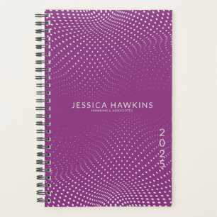 Agenda Raspberry Purple Pop Dots Año Semanal