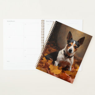 Agenda Rat Terrier en otoño inspira caída de hojas