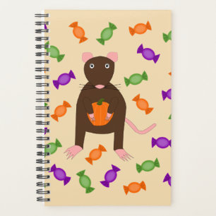 Agenda Rata de Halloween y calabaza