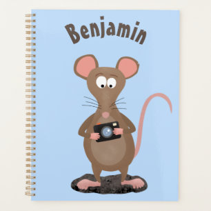Agenda Rata divertida con ilustracion de personalizado de
