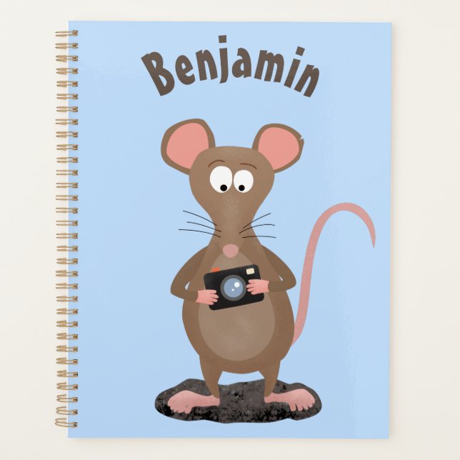 Agenda Rata divertida con ilustracion de personalizado de (Anverso)