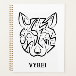 Agenda Rata tribal negra y blanca