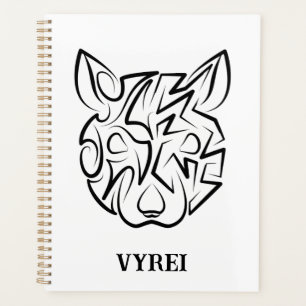 Agenda Rata tribal negra y blanca