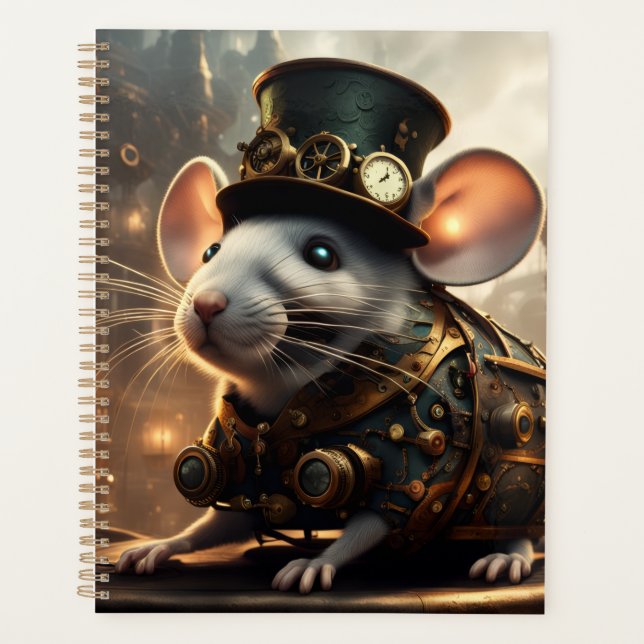 Agenda Ratón y pájaro steampunk (Anverso)