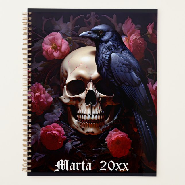Agenda Raven Skull y Rosas (Anverso)