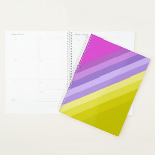 Agenda Rayado, brillante, arco iris