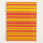 Agenda Rayas amarillas rojas naranja<br><div class="desc">Naranja Red Yellow Stripes Planner</div>